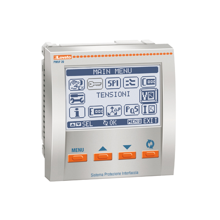 INTERFACE PROTECTION UNIT COMPLIANT WITH ITALIAN STANDARD CEI 0-21, APRIL 2019 EDITION FOR trifazat SYSTEM, IN LOW tensiune, DUAL THRESHOLD MINIMUM AND MAXIMUM tensiune AND FREQUENCY PROTECTION, 230VAC - 400VAC