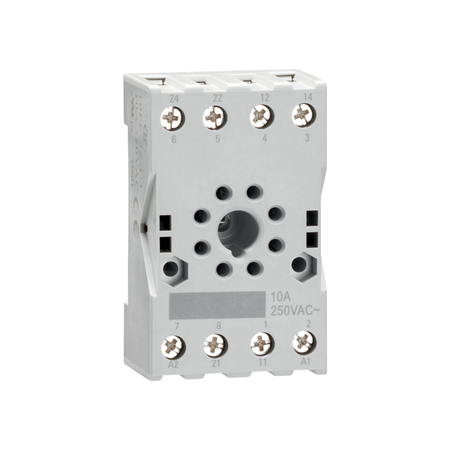 SOCKET FOR RELAY FOR FITTING ON DIN RAIL OR WITH SCREWS, 8-PIN FOR HR70 2C... SCREW TERMINALS