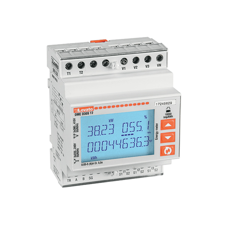 Contor trifazat NON EXPANDABLE, CONNECTION BY CT /5A SECONDARY, 4U, 2 PROGRAMMABLE STATIC OUTPUT, MULTI-MEASUREMENTS