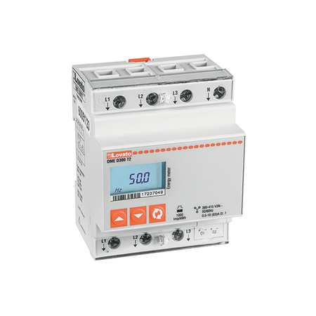 Contor trifazat, NON EXPANDABLE, MID CERTIFIED, 80A DIRECT CONNECTION, 4U, 2 PROGRAMMABLE STATIC OUTPUTS, MULTI-MEASUREMENTS