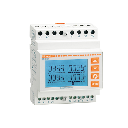 MODULAR LCD MULTIMETER, NON EXPANDABLE, BACKLIGHT LCD ICON DISPLAY, AUXILIARY SUPPLY 100-240VAC/115-250VDC. MULTILANGUAGE: ITALIAN, ENGLISH, FRENCH, GERMAN, SPANISH AND PORTUGUESE