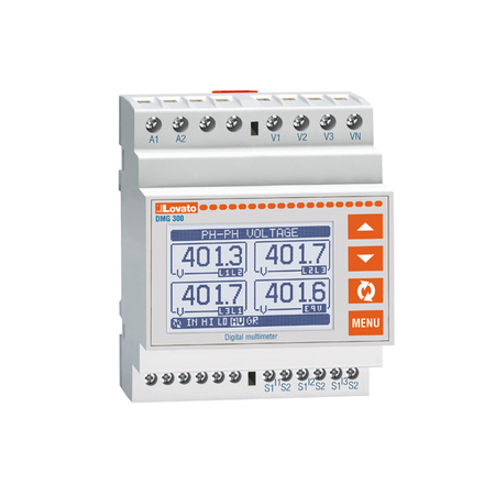 MODULAR LCD MULTIMETER, EXPANDABLE, GRAPHIC 128X80 PIXEL LCD, HARMONIC ANALYSIS, AUXILIARY SUPPLY 100-240VAC/110-250VDC. MULTILANGUAGE: ITALIAN, ENGLISH, FRENCH, SPANISH AND PORTUGUESE