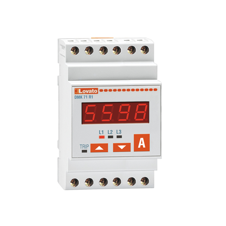 Ampermetru trifazat, 3 PHASE CURRENT VALUES, 3 MAX PHASE CURRENT VALUES, 3 MIN PHASE CURRENT VALUES. RELAY OUTPUT WITH CONTROL AND PROTECTION FUNCTIONS