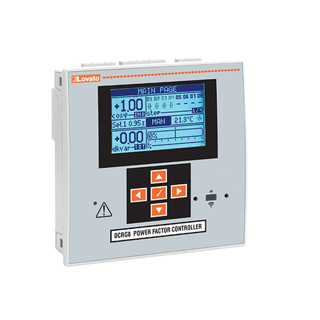 AUTOMATIC POWER FACTOR CONTROLLER, DCRG SERIES, 8 STEPS, EXPANDABLE UP TO 24 STEPS