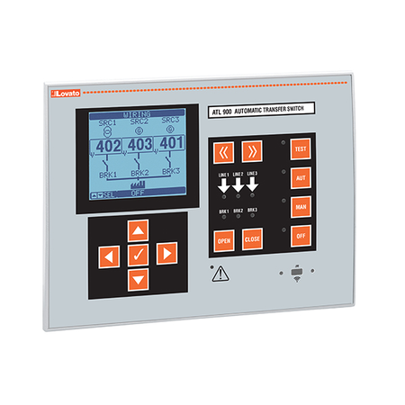 AUTOMATIC TRANSFER SWITCH CONTROLLER WITH OPTICAL PORT FOR 3 POWER SOURCES (180X240MM), POWER SUPPLY 110…240VAC AND 12/24/48VDC, EXPANDABLE WITH EXP… EXPANSION MODULES, BUILT-IN RS485, 3PH+N CURRENT INPUTS