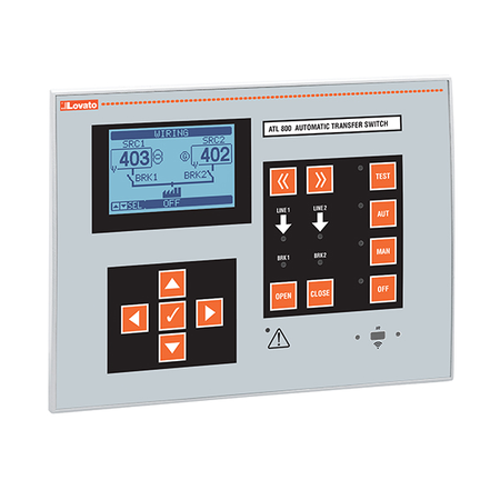 AUTOMATIC TRANSFER SWITCH CONTROLLER WITH OPTICAL PORT FOR 2 POWER SOURCES (180X240MM), POWER SUPPLY 110…240VAC AND 12/24/48VDC, EXPANDABLE WITH EXP… EXPANSION MODULES, BUILT-IN RS485