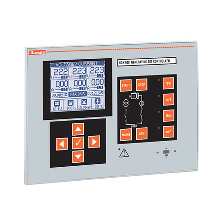 MAINS-GENERATOR PARALLELING CONTROL. 12/24VDC, GRAPHIC LCD, WITH RS485 PORT, USB/OPTICAL AND WI-FI POINT PROGRAMMING PORT ON FRONT. EXPANDABLE WITH EXP... MODULES