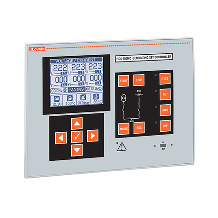 CONTROL OF MAINS, AUTOMATIC TRANSFER SWITCHING (ATS), AND PARALLELING ON MULTIPLE GENERATORS CONTROLLED BY RGK 900SA. 12/24VDC, GRAPHIC LCD, WITH RS485 PORT AND USB/OPTICAL AND WI-FI POINT PROGRAMMING PORT. EXPANDABLE WITH EXP… MODULES