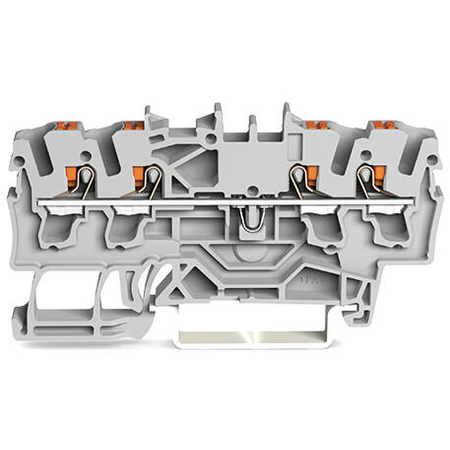 4-conductor through terminal block; with push-button; 2.5 mm²; with test port; suitable for ex e ii applications; side and center marking; for din-rail 35 x 15 and 35 x 7.5; push-in cage clamp®; 2,50 mm²; black