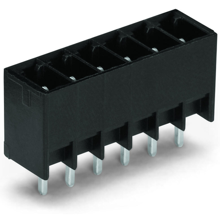 Tht male header; 0.8 x 0.8 mm solder pin; straight; pin spacing 3.5 mm; 12-pole; black
