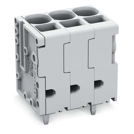 Pcb terminal block; 6 mm²; pin spacing 7.5 mm; 4-pole; push-in cage clamp®; 6,00 mm²; gray