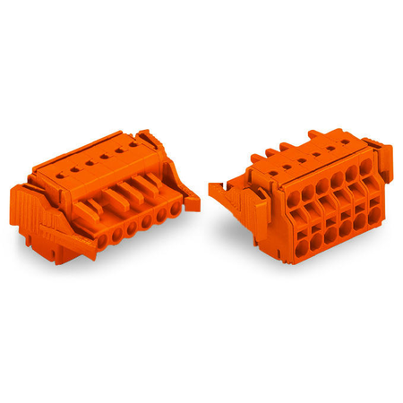 2-conductor female connector; Locking lever; 2.5 mm²; Pin spacing 5.08 mm; 10-pole; 2,50 mm²; orange