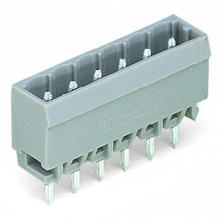 Tht male header; 1.0 x 1.0 mm solder pin; straight; pin spacing 5 mm; 23-pole; gray