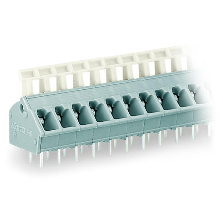 Pcb terminal block; push-button; 2.5 mm²; pin spacing 5/5.08 mm; 5-pole; suitable for ex-e applications; cage clamp®; commoning option; 2,50 mm²; light gray