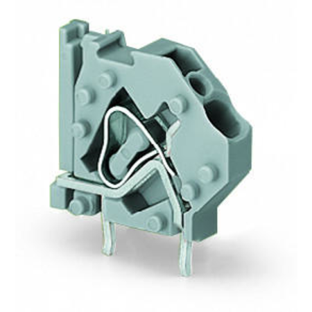 Stackable pcb terminal block; 4 mm²; pin spacing 5 mm; 1-pole; cage clamp®; commoning option; 4,00 mm²; light gray