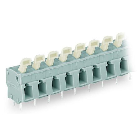 Pcb terminal block; push-button; 2.5 mm²; pin spacing 7.5/7.62 mm; 7-pole; cage clamp®; commoning option; 2,50 mm²; gray