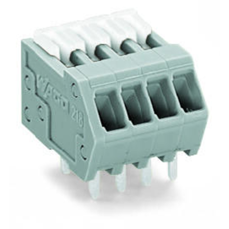 Pcb terminal block; locking slides; 0.5 mm²; pin spacing 2.5 mm; 13-pole; cage clamp®; 0,50 mm²; gray