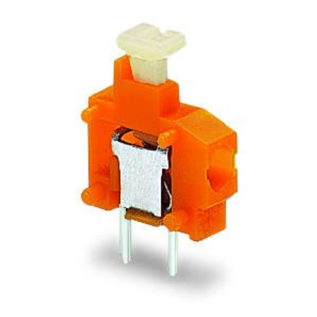 Stackable pcb terminal block; push-button; 1.5 mm²; pin spacing 3.81 mm; 1-pole; push-in cage clamp®; 1,50 mm²; red