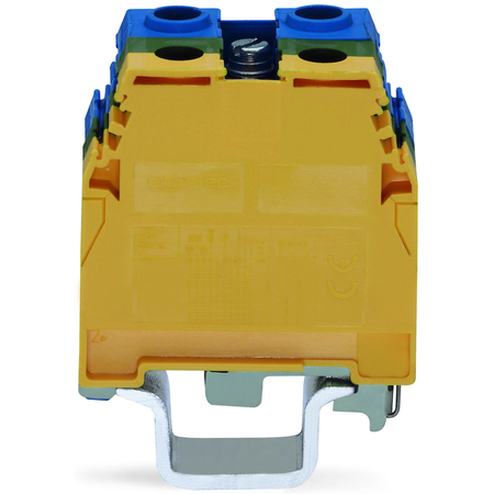 4-conductor ground terminal block; 35 mm²; with contact to DIN rail; only for DIN 35 x 15 rail; copper; SCREW CLAMP CONNECTION; 35,00 mm²; green-yellow/blue