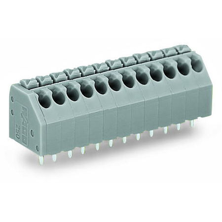 Wago Pcb terminal block; push-button; 1.5 mm²; pin spacing 3.5 mm; 21-pole; push-in cage clamp®; 1,50 mm²; gray