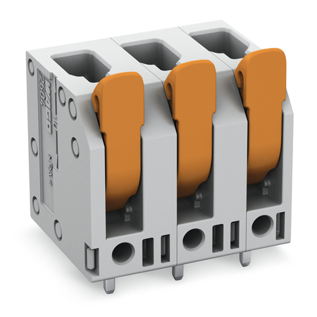 Pcb terminal block; lever; 4 mm²; pin spacing 7.5 mm; 5-pole; push-in cage clamp®; 4,00 mm²; gray