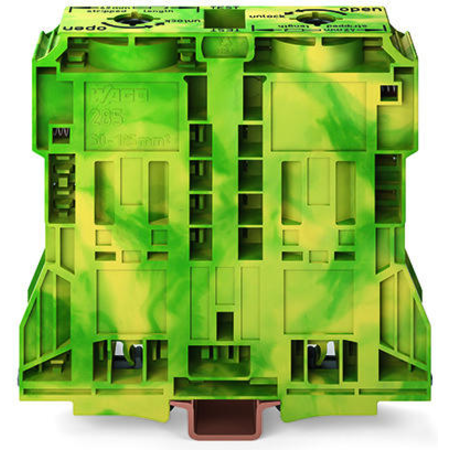 2-conductor ground terminal block; 120 mm²; suitable for Ex e II applications; lateral marker slots; only for DIN 35 x 15 rail; POWER CAGE CLAMP; 120,00 mm²; green-yellow