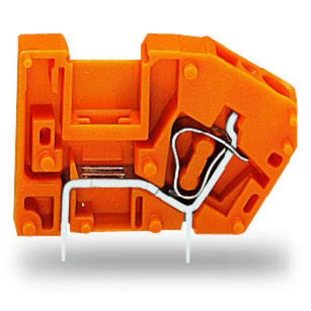 Stackable pcb terminal block; with commoning option; 2.5 mm²; pin spacing 5.08 mm; 1-pole; cage clamp®; 2,50 mm²; orange