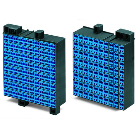 Matrix patchboard; 80-pole; marking 1-80; suitable for ex i applications; color of modules: blue; module marking, side 1 and 2 vertical; 1,50 mm²; dark gray