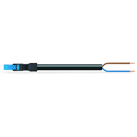 pre-assembled connecting cable; Cca; Plug/open-ended; 2-pole; Cod. I; 5 m; 1,50 mm²; blue