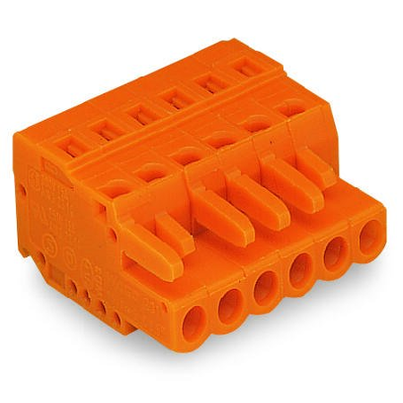 1-conductor female plug; 2.5 mm²; pin spacing 5.08 mm; 17-pole; 2,50 mm²; orange