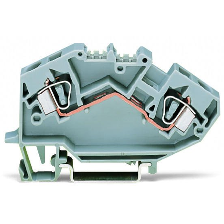 2-conductor through terminal block; 6 mm²; suitable for Ex e II applications; center marking; for DIN-rail 35 x 15 and 35 x 7.5; CAGE CLAMP®; 6,00 mm²; light gray