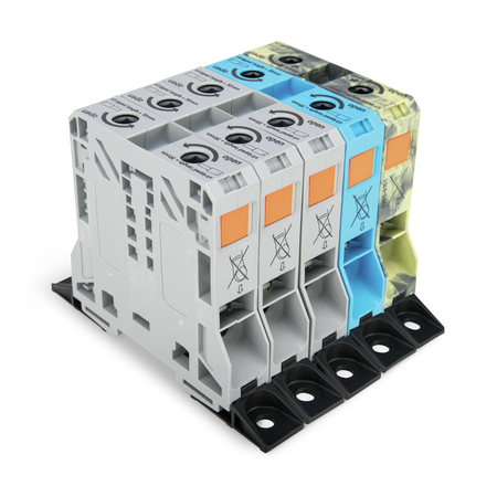 Set; with 50 mm² high-current tbs; with fixing flanges; 50 mm²; POWER CAGE CLAMP; 50,00 mm²; multicoloured