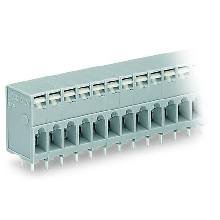 PCB terminal block; push-button; 2.5 mm²; Pin spacing 5 mm; 16-pole; CAGE CLAMP®; 2,50 mm²; gray