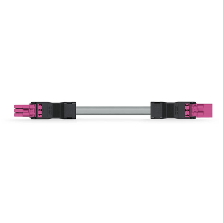 pre-assembled interconnecting cable; Eca; Socket/plug; 3-pole; Cod. B; 8 m; 1,50 mm²; pink