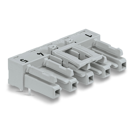 Socket for PCBs; angled; 5-pole; Cod. B; gray