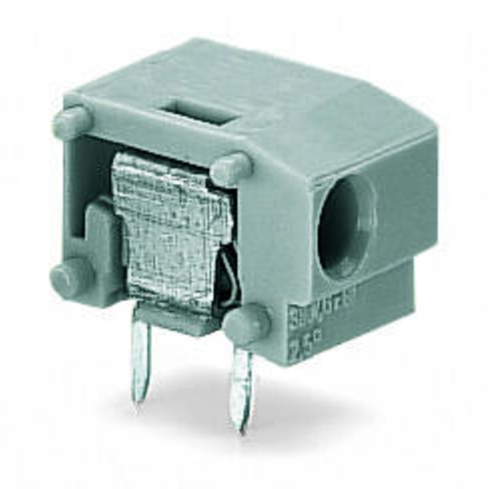 Stackable PCB terminal block; 2.5 mm²; Pin spacing 10/10.16 mm; 1-pole; PUSH WIRE®; 2,50 mm²; gray