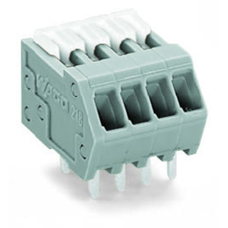 Pcb terminal block; locking slides; 0.5 mm²; pin spacing 2.5 mm; 18-pole; cage clamp®; 0,50 mm²; gray