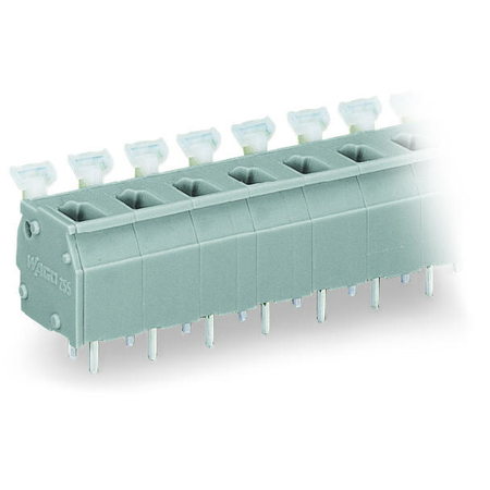 Pcb terminal block; push-button; 2.5 mm²; pin spacing 7.5/7.62 mm; 16-pole; cage clamp®; commoning option; 2,50 mm²; gray