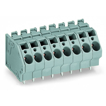 Pcb terminal block; 6 mm²; pin spacing 7.5 mm; 9-pole; cage clamp®; commoning option; 6,00 mm²; gray