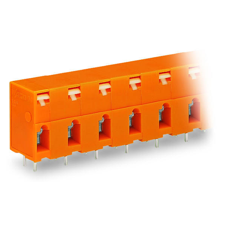 Pcb terminal block; push-button; 2.5 mm²; pin spacing 10.16 mm; 4-pole; cage clamp®; 2,50 mm²; orange