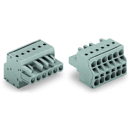 2-conductor female connector; 2.5 mm²; Pin spacing 5 mm; 12-pole; 2,50 mm²; gray