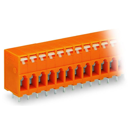 Pcb terminal block; push-button; 2.5 mm²; pin spacing 5.08 mm; 3-pole; cage clamp®; 2,50 mm²; orange