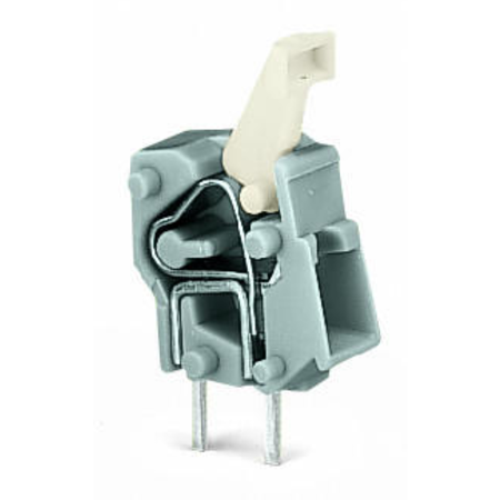 Stackable pcb terminal block; push-button; 2.5 mm²; pin spacing 5/5.08 mm; 1-pole; suitable for ex-e applications; cage clamp®; commoning option; 2,50 mm²; light gray