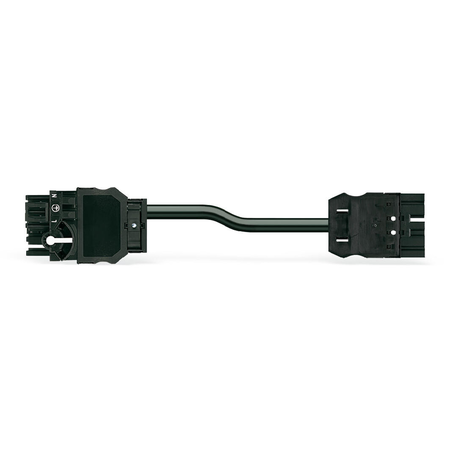 Pre-assembled interconnecting cable; eca; distribution connector with phase selection/plug; 5-pole; cod. a; h05vv-f 5g 2.5 mm²; 2 m; 2,50 mm²; black