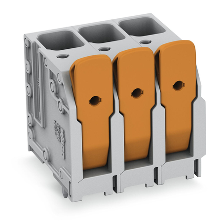 PCB terminal block; lever; 16 mm²; Pin spacing 10 mm; 4-pole; Push-in CAGE CLAMP®; 16,00 mm²; gray