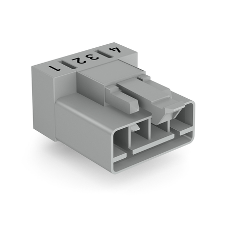 Plug for PCBs; angled; 4-pole; Cod. B; gray