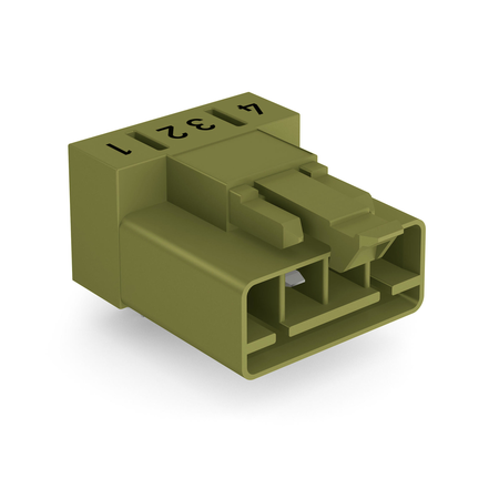 Plug for PCBs; angled; 4-pole; Cod. B