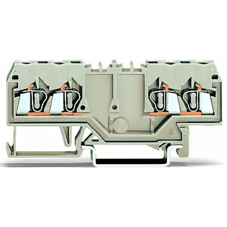 Double potential terminal block; 2.5 mm²; suitable for ex e ii applications; with double, center marker slot; for din-rail 35 x 15 and 35 x 7.5; cage clamp®; 2,50 mm²; light gray