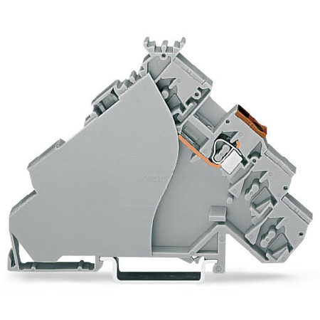 Actuator supply terminal block; power supply from control panel side; with colored conductor entries; 2.5 mm²; cage clamp®; 2,50 mm²; gray