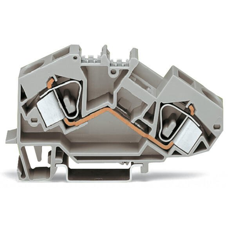 2-conductor through terminal block; 16 mm²; suitable for Ex e II applications; center marking; for DIN-rail 35 x 15 and 35 x 7.5; CAGE CLAMP®; 16,00 mm²; light gray